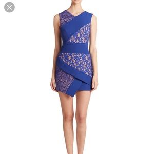 BCBGMaxAzria Blue Lace Mini Dress